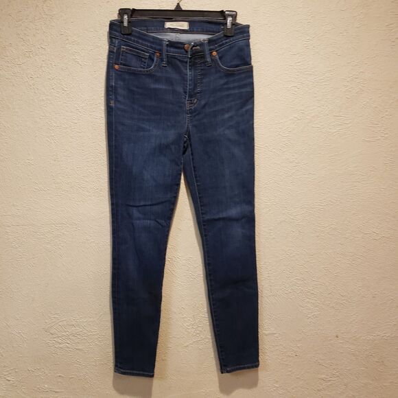 Madewell Jeans 26 9" High Rise Skinny Dark Wash Style - Picture 2 of 10